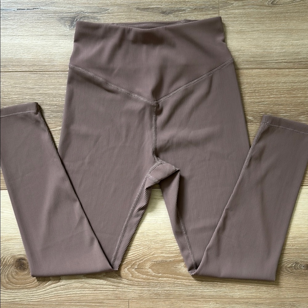 Jason Wu Taupe Ribbed Knit Leggings